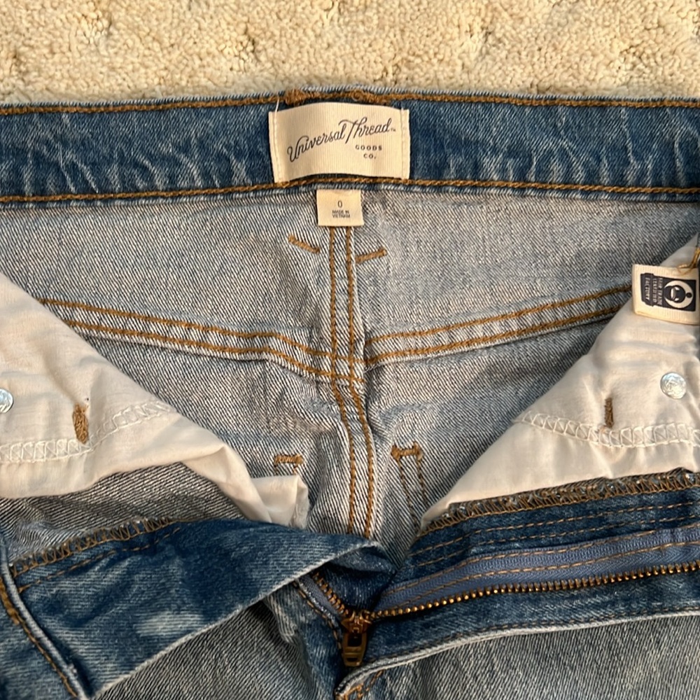 Universal thread midi high-rise denim skirt. - Picture 4 of 9